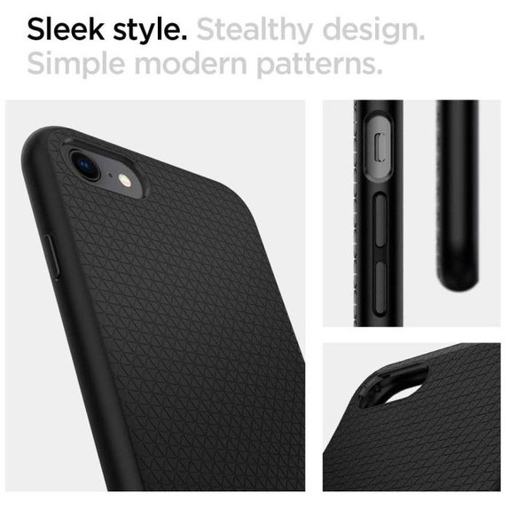Spigen - Pouzdro Liquid Air pro iPhone 7, 8, SE 2020 & SE 2022, černá