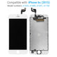 Displej pro iPhone 6S, White, Dotykové sklo s rámem, Refurbished