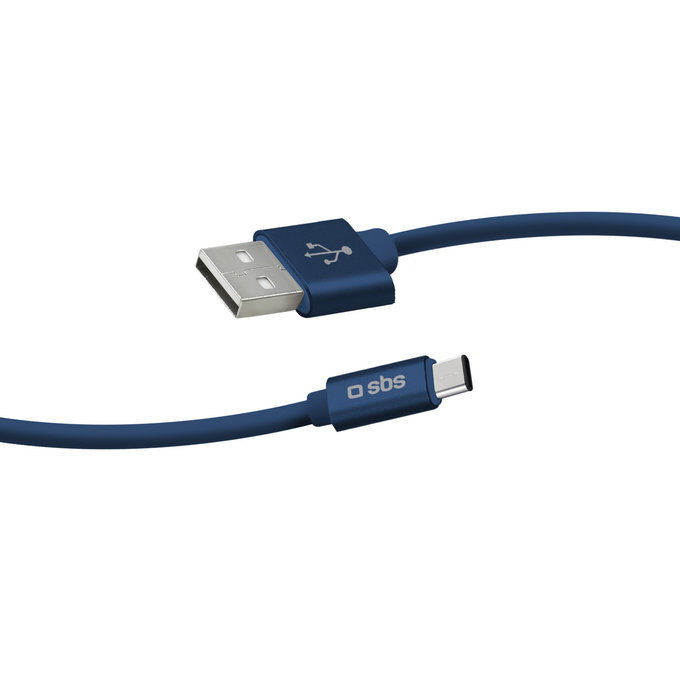 SBS - USB-C / USB Kabel (1m), modrá