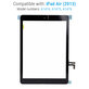 Dotykové sklo s tlačítkem domů pro iPad Air, Black