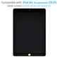 LCD Displej pro iPad Air (3rd Gen 2019), Black, Dotykové sklo bez rámu, Refurbished
