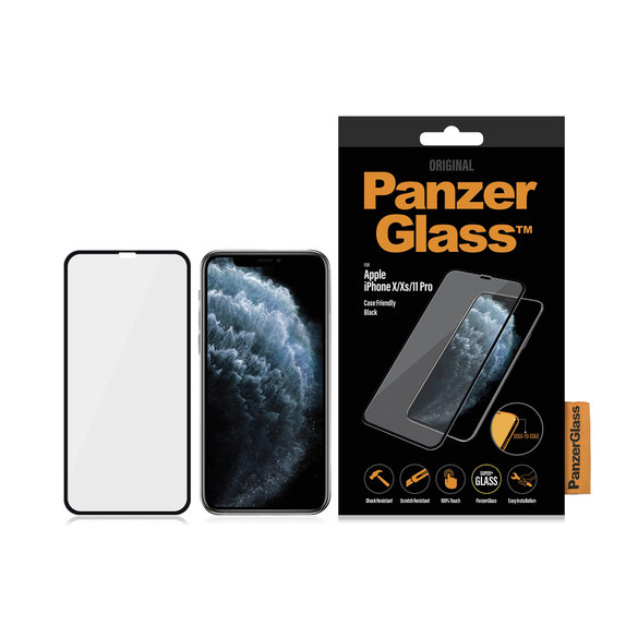 PanzerGlass - Tvrzené Sklo Case Friendly pro iPhone X, XS a 11 Pro, černá