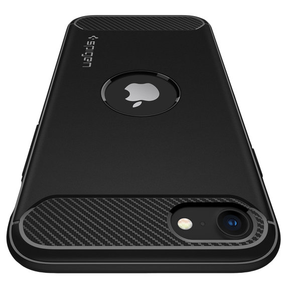 Spigen - Pouzdro Rugged Armor pro iPhone SE 2020 & SE 2022, černá