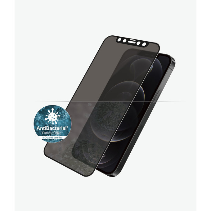 PanzerGlass - Tvrzené Sklo Privacy Case Friendly AB pro iPhone 12 a 12 Pro, černá