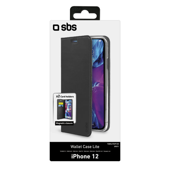 SBS - Pouzdro Book Wallet Lite pro iPhone 12 mini, černá