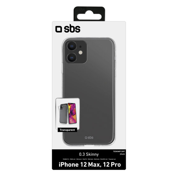 SBS - Pouzdro Skinny pro iPhone 12 a 12 Pro, transparentí