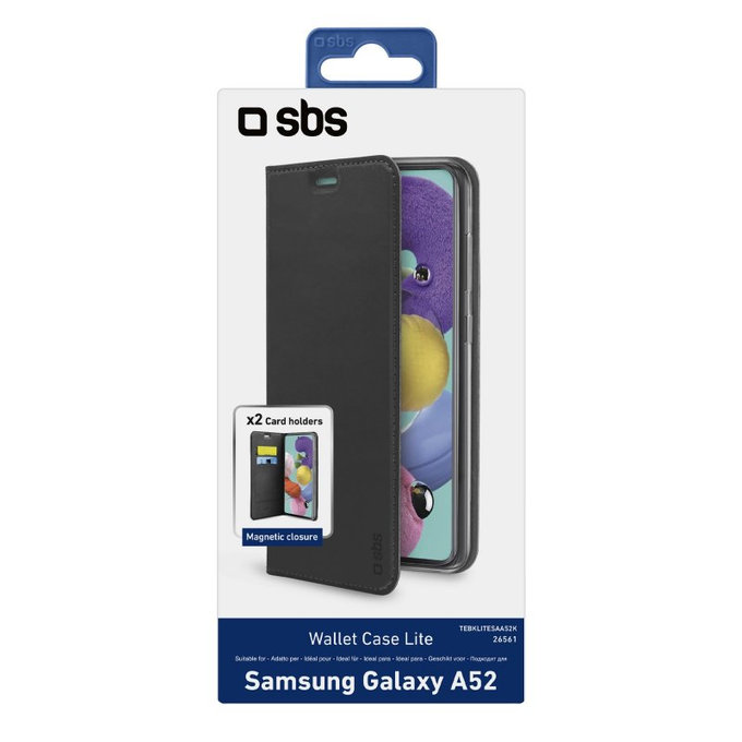 SBS - Pouzdro Book Wallet Lite pro Samsung Galaxy A52, černá