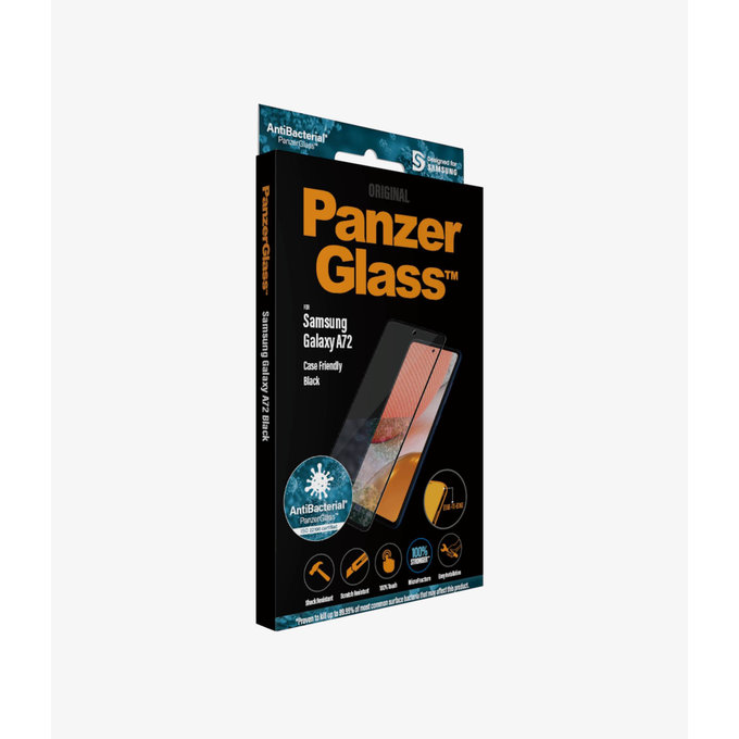 PanzerGlass - Tvrzené Sklo Case Friendly AB pro Samsung Galaxy A72, černá