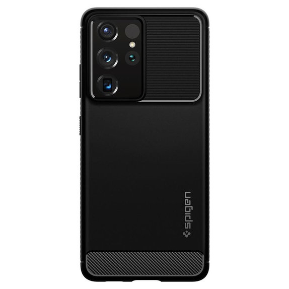 Spigen - Pouzdro Rugged Armor pro Samsung Galaxy S21 Ultra, černá