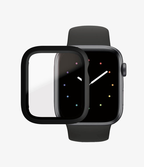 PanzerGlass - Tvrzené Sklo Full Body AB pro Apple Watch 4, 5, 6, SE (1st gen) a SE (2nd gen) 44mm, černá