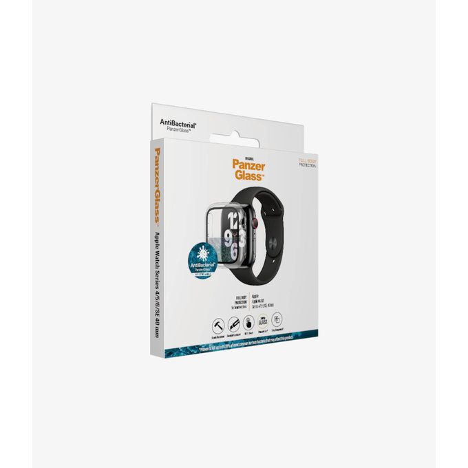 PanzerGlass - Tvrzené Sklo Full Body AB pro Apple Watch 4, 5, 6, SE (1st gen) a SE (2nd gen) 40mm, transparentná