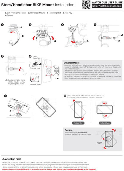 Spigen - Držák na Kolo, Koloběžku Gearlock MS100, černá