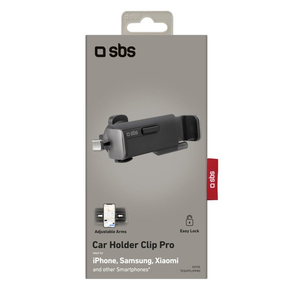 SBS - Držák do auta Clip Pro, univerzální držák do ventilace, černý