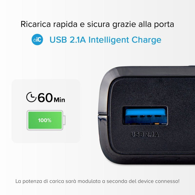 SBS - PowerBank 20 000 mAh, 2x USB, 2,1A, černá
