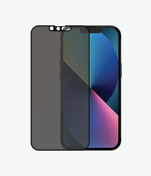 PanzerGlass - Tvrzené Sklo Case Friendly Privacy AB pro iPhone 13, 13 Pro, 14 a 16e, černá