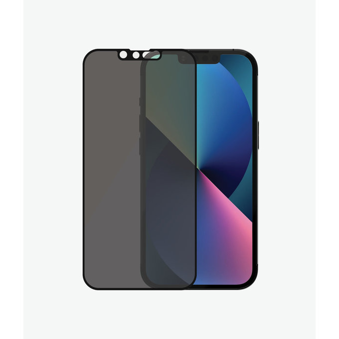 PanzerGlass - Tvrzené Sklo Case Friendly Privacy AB pro iPhone 13, 13 Pro, 14 a 16e, černá