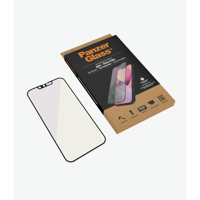 PanzerGlass - Tvrzené Sklo Case Friendly Anti-Bluelight AB pro iPhone 13 mini, černá