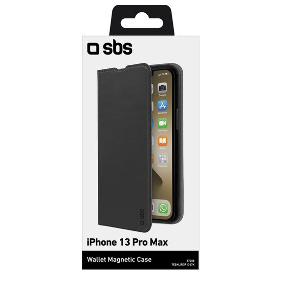 SBS - Pouzdro Book Wallet Lite pro iPhone 13 Pro Max, černá