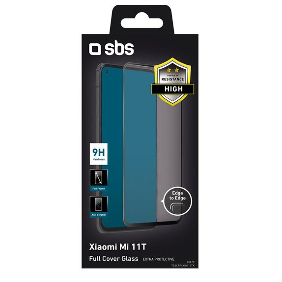 SBS - Tvrzené Sklo Full Cover pro Xiaomi 11T, 11T Pro, černá
