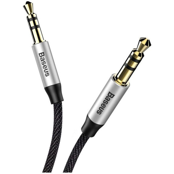 Baseus - Aux Kabel (1m), šedá/černá