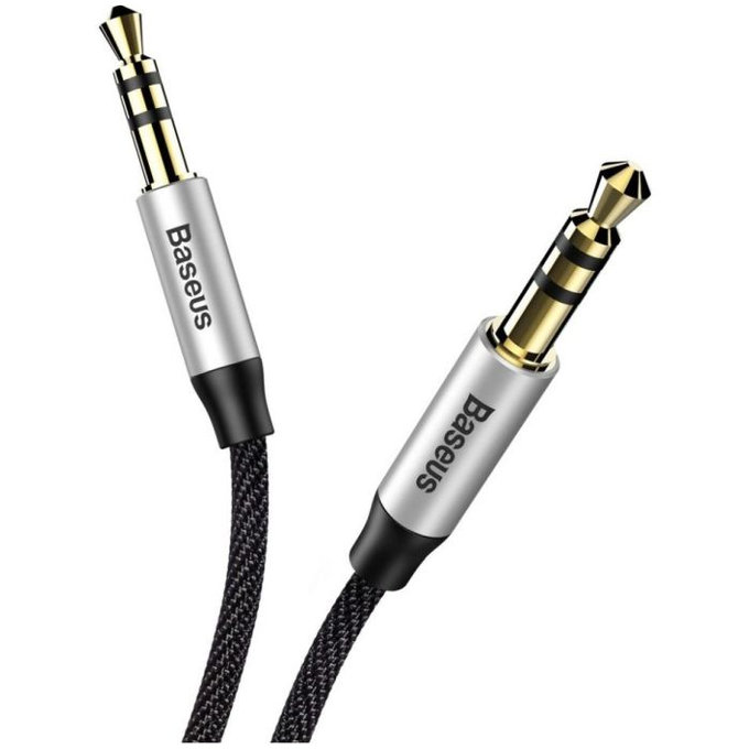 Baseus - Aux Kabel (1m), šedá/černá