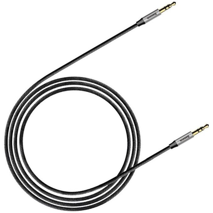 Baseus - Aux Kabel (1m), šedá/černá