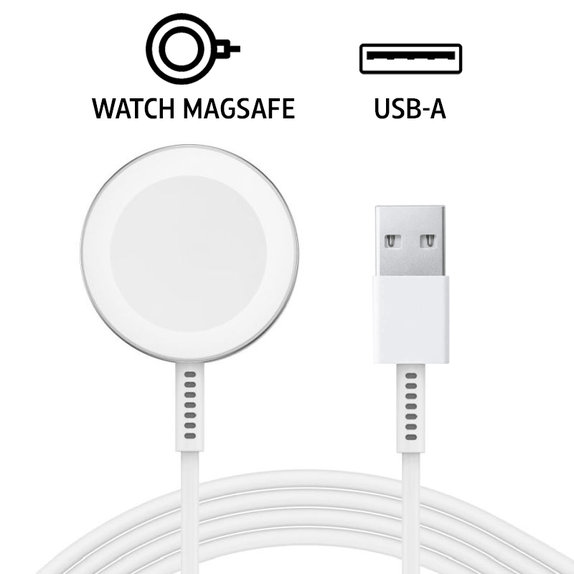 Magnetický nabíjecí kabel pro Apple Watch, USB-A, 1 m, plast, bulk