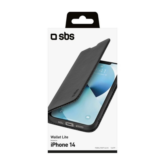 SBS - Pouzdro Book Wallet Lite pro iPhone 14, černá
