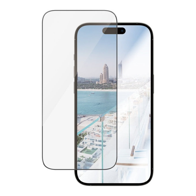 Tvrzené sklo UWF Anti-Reflective AB s aplikátorem pro iPhone 14 Pro, Černá, PanzerGlass