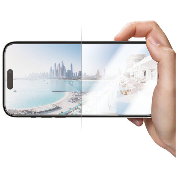 Tvrzené sklo UWF Anti-Reflective AB s aplikátorem pro iPhone 14 Pro Max, Černá, PanzerGlass