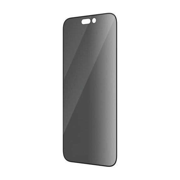 Tvrzené sklo UWF Privacy AB s aplikátorem pro iPhone 14 Pro, Černá, PanzerGlass