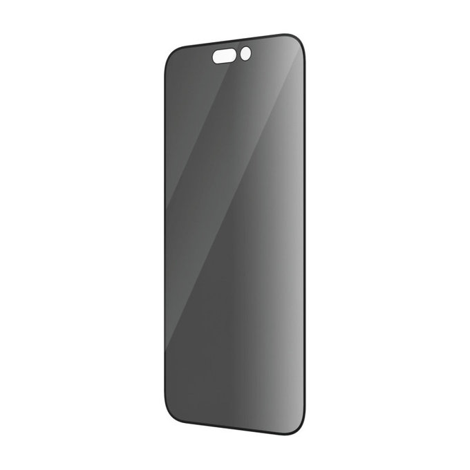 Tvrzené sklo UWF Privacy AB s aplikátorem pro iPhone 14 Pro, Černá, PanzerGlass
