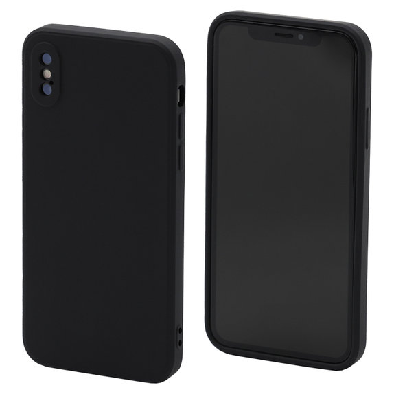 FixPremium - Silikonové Pouzdro pro iPhone X a XS, černá