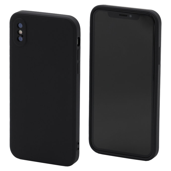 FixPremium - Silikonové Pouzdro pro iPhone X a XS, černá
