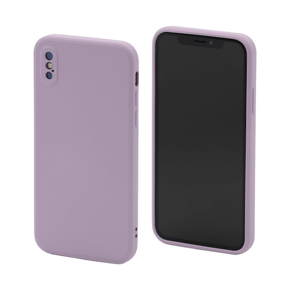 FixPremium - Silikonové Pouzdro pro iPhone X a XS, fialová