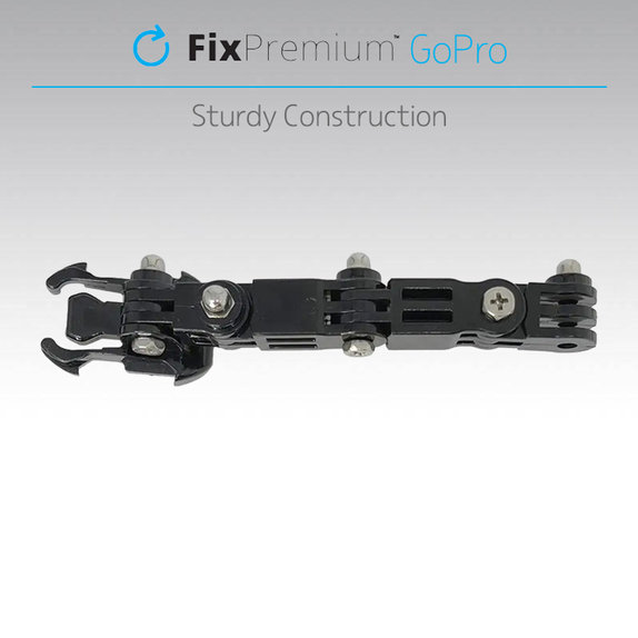 FixPremium - Trojramenný Držák na GoPro, čierny