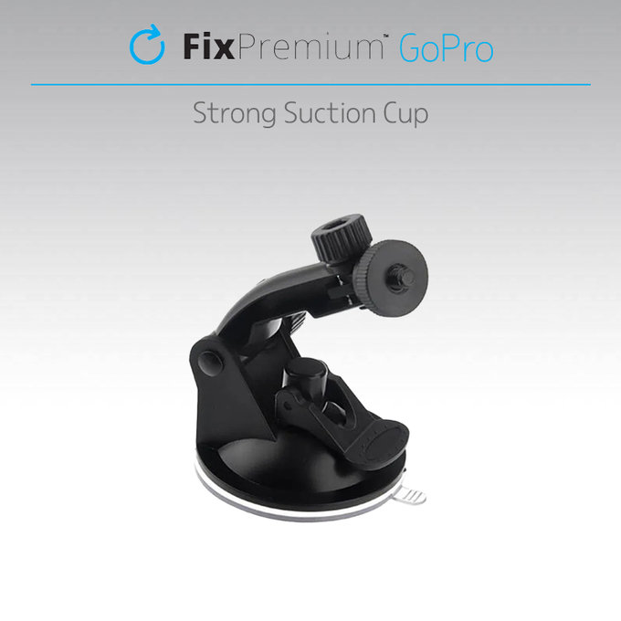 FixPremium - Držák pro GoPro s prísavkou, čierny