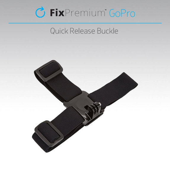 FixPremium - Držák na Hlavu pro GoPro, čierny