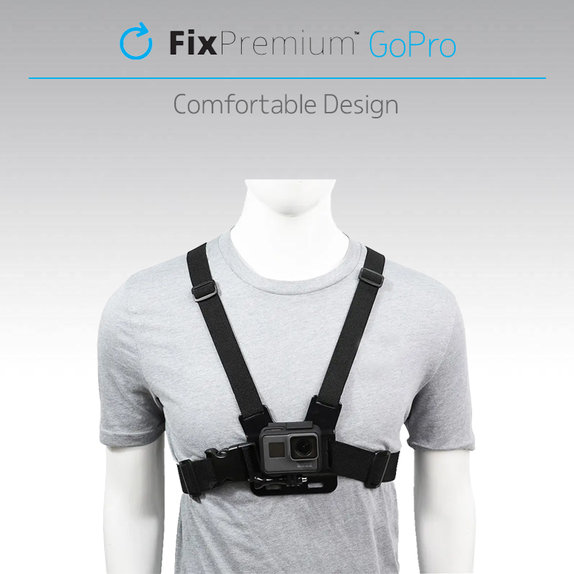 FixPremium - Držák na Telo pro GoPro, čierny