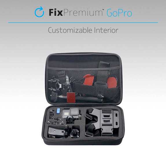 FixPremium - Ochranné Púzdro pro GoPro a Príslušenstvo (Velikost L), čierna