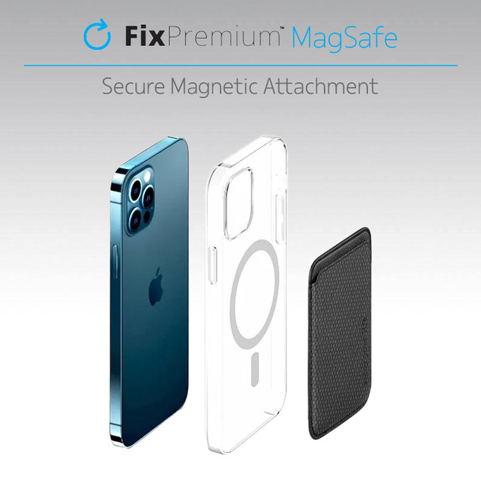 FixPremium - MagSafe Carbon Peněženka, černá
