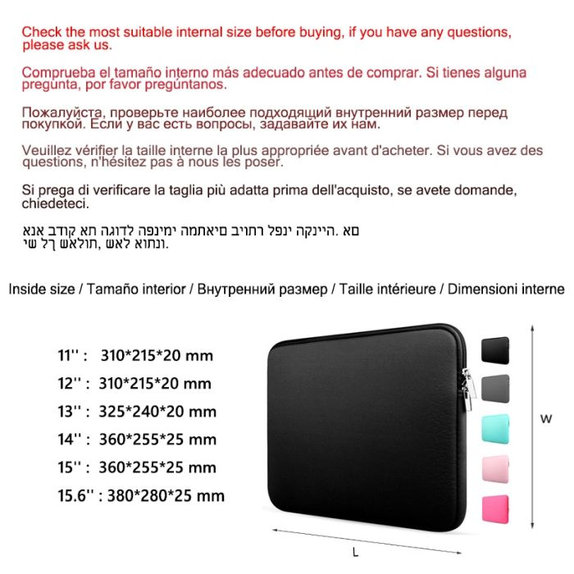 FixPremium - Pouzdro na Notebook 14", černá