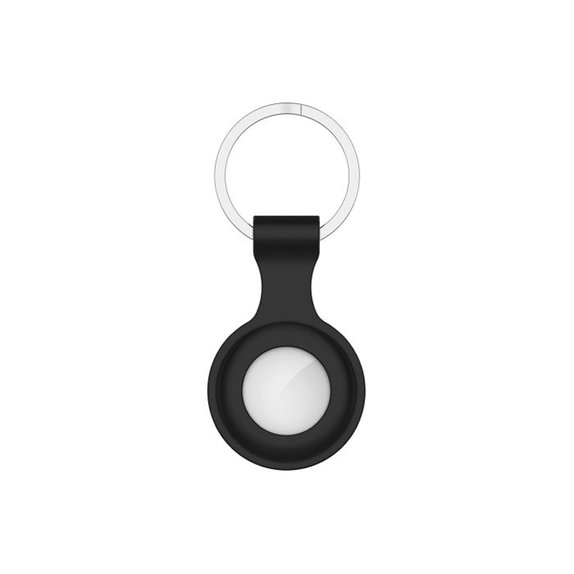 FixPremium - Silikonová Klíčenka pro AirTag, černá