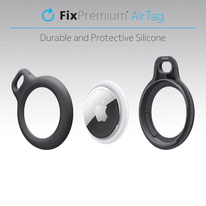 FixPremium - Pouzdro so Šňúrkou pro AirTag, černá
