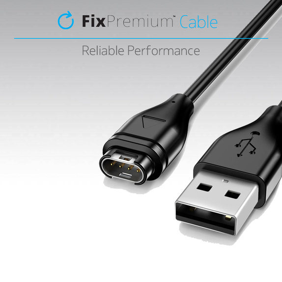 FixPremium - USB-C Nabíjecí Kabel pro Garmin Hodinky, černá