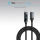 FixPremium - USB-C / USB Kabel s Fukncií Power Delivery (1m), černá