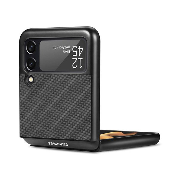 FixPremium - Pouzdro Carbon pro Samsung Galaxy Z Flip 3, hnědá