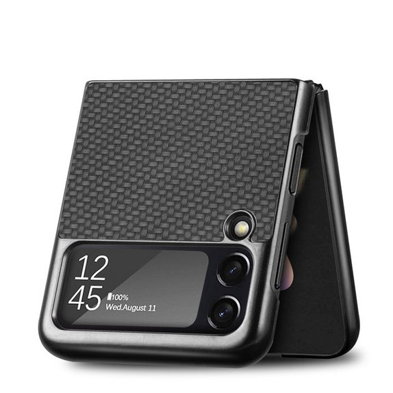 FixPremium - Pouzdro Carbon pro Samsung Galaxy Z Flip 3, hnědá
