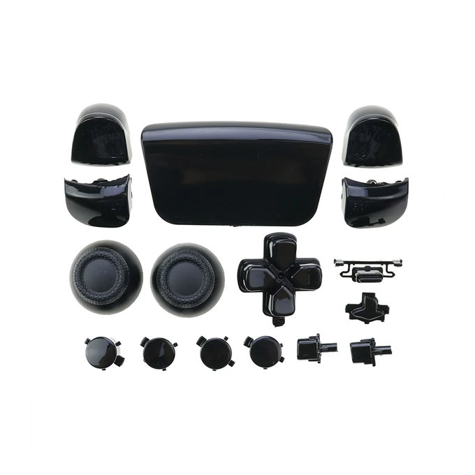 FixPremium - Luxury Dekorativní prvky pro PS5 DualSense, černá