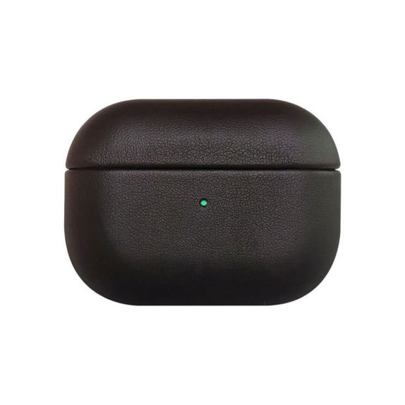 FixPremium - Kožené Pouzdro pro AirPods Pro 2, černá
